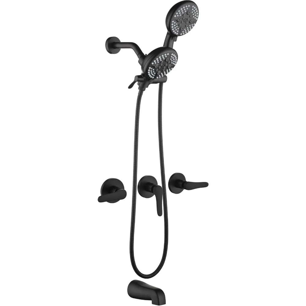 

Complete Tub and Shower Faucet System with Showerhead and Tub Spout