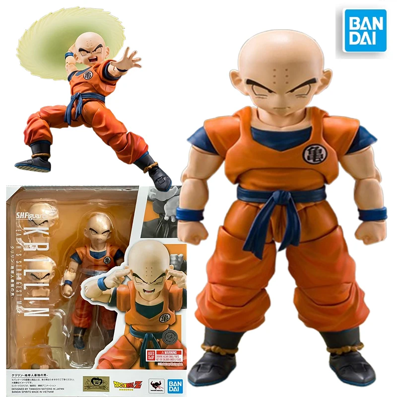 

Original Sh Figuarts Shf Dragon Ball Krillin 2.0 Stronger Man of The Earth Action Figure Model Anime Toys FigureGift Figure