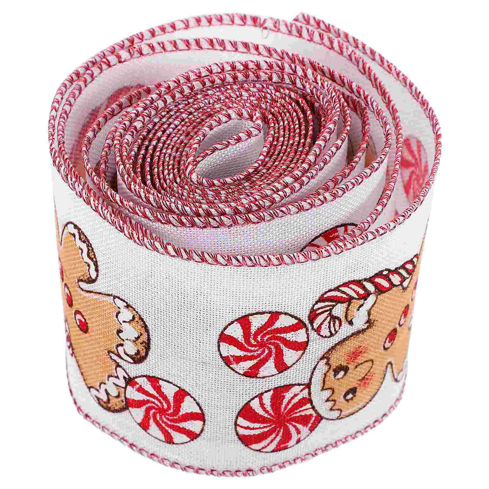 

Handmade Wire Edge Bow Ribbon Gift Wrapping Ribbons for Crafts DIY Wreath Packing Linen Christmas