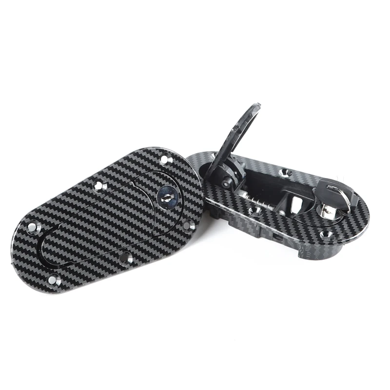 Black / Carbon Fiber Universal Racing Car Hood Pin Engine Bonnet Latch Lock Mount Kit Refitting w/ Keys Car car accessories
