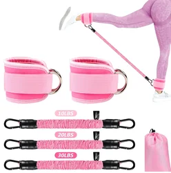 Ankle Straps Pink Resistance Bands Set Fitness Workout Exercise Equipment Weight Yoga Elastic Fitness Band For Gym Man Woman