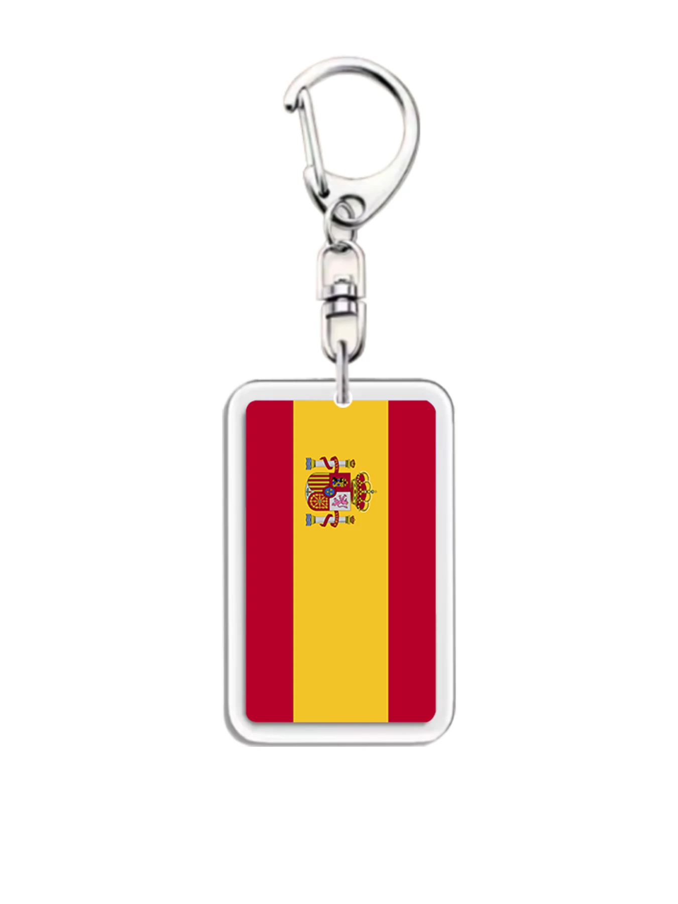 Llavero con bandera de España, llavero con colgante acrílico, decoraciones patrióticas, regalo para amigos