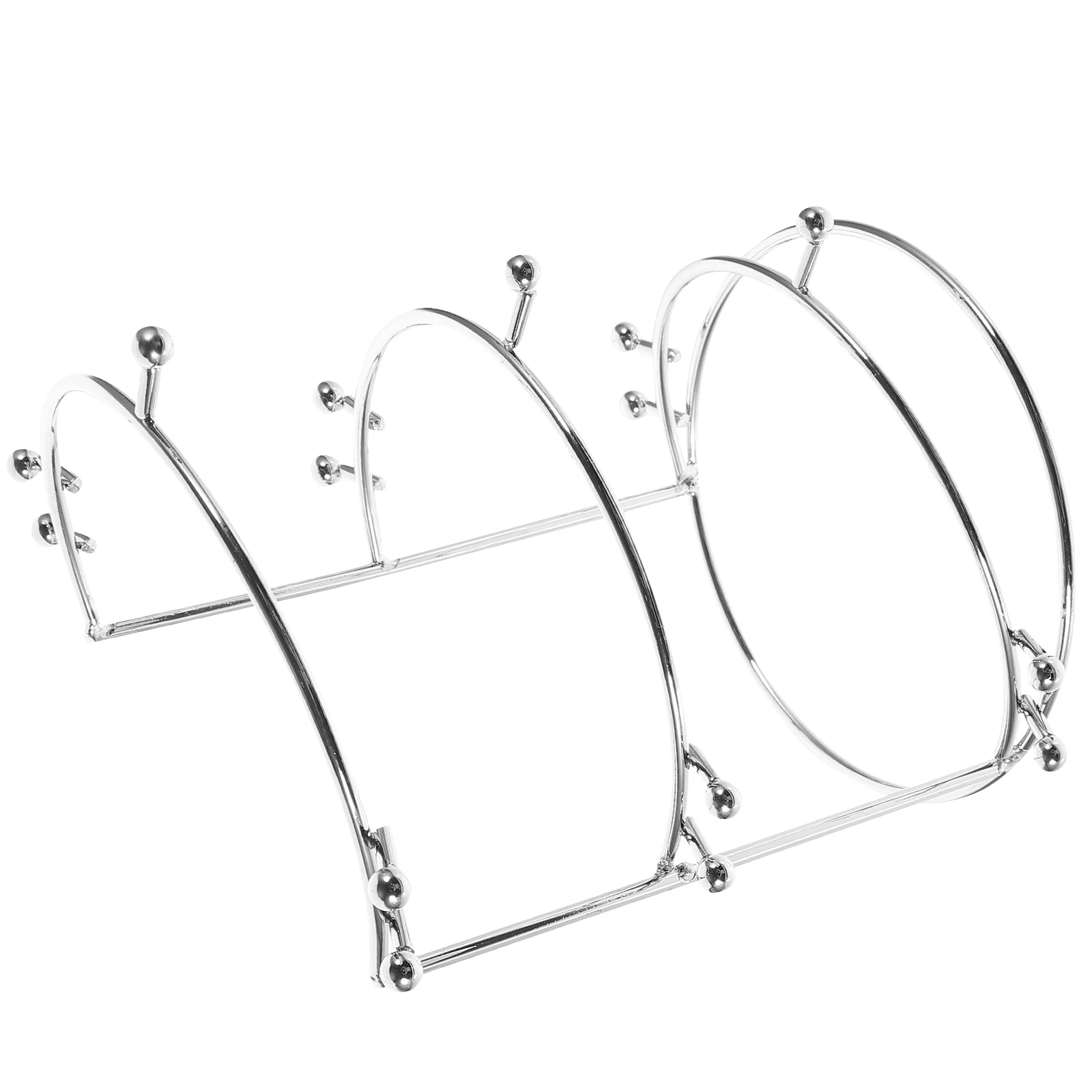 

Crown Display 3-layer Silver Crown Metal Stand Bridal Headpiece Stand for Tiaras Necklaces Storage Home Accessories