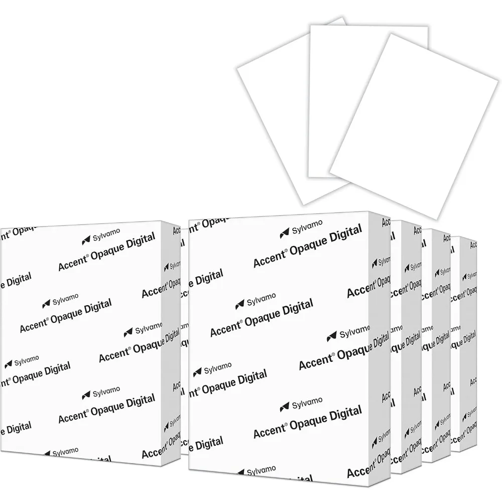 프리미엄 헤비웨이트 8.5 x 11 불투명 백색 카드지, 80lb, 216gsm - 2000매 (8권) - 매우 매끄러운, 전문가용