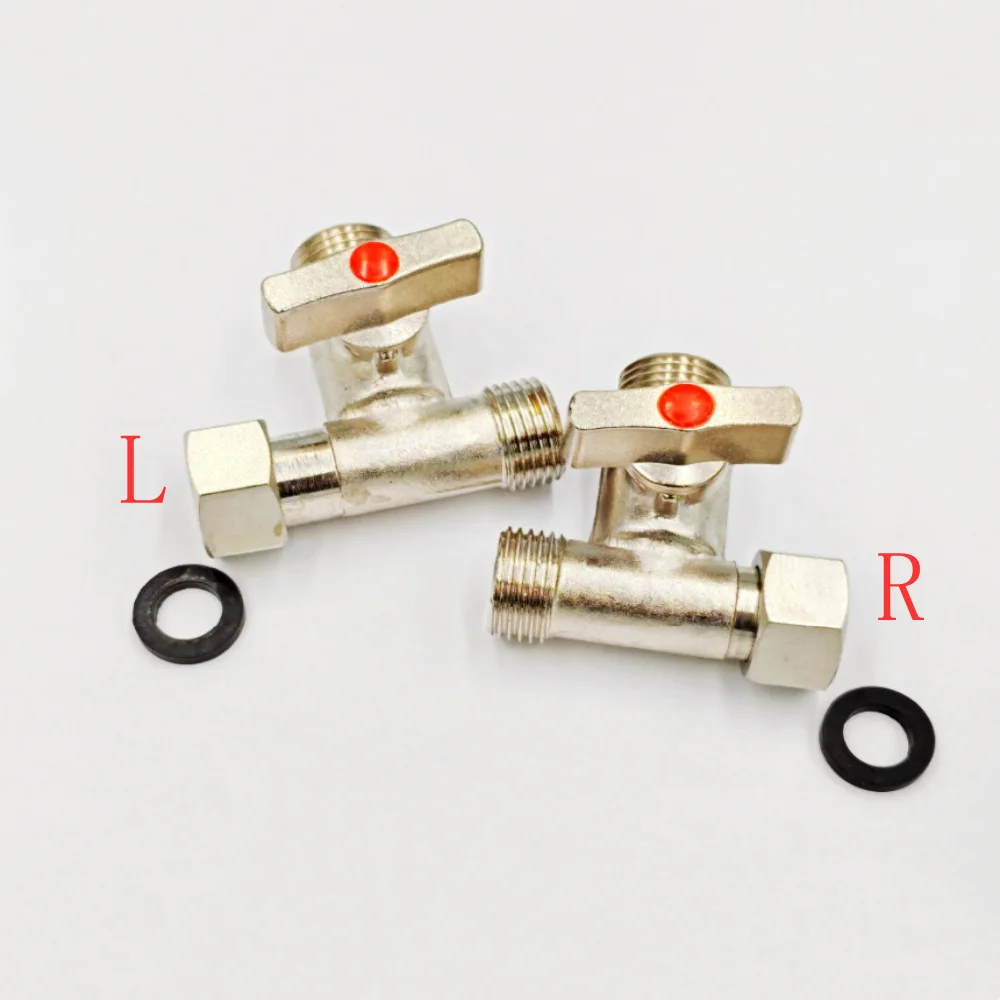 1 PC 1/2'' BSP Male to Male to Female Tee Type Brass Plated Loose Joint Ball Valve Thick Pipe Fitting Connector for Water Faucet