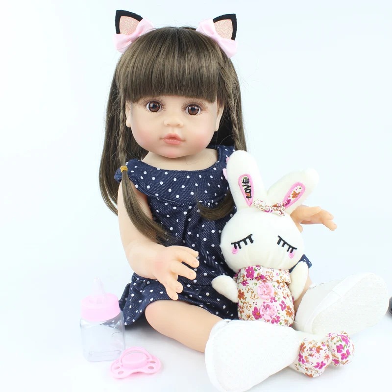 BZDOLL realistico 48 CM Silicone pieno corpo morbido ragazza ragazzo Reborn Baby Doll Alive 19 pollici principessa regalo di compleanno giocattolo