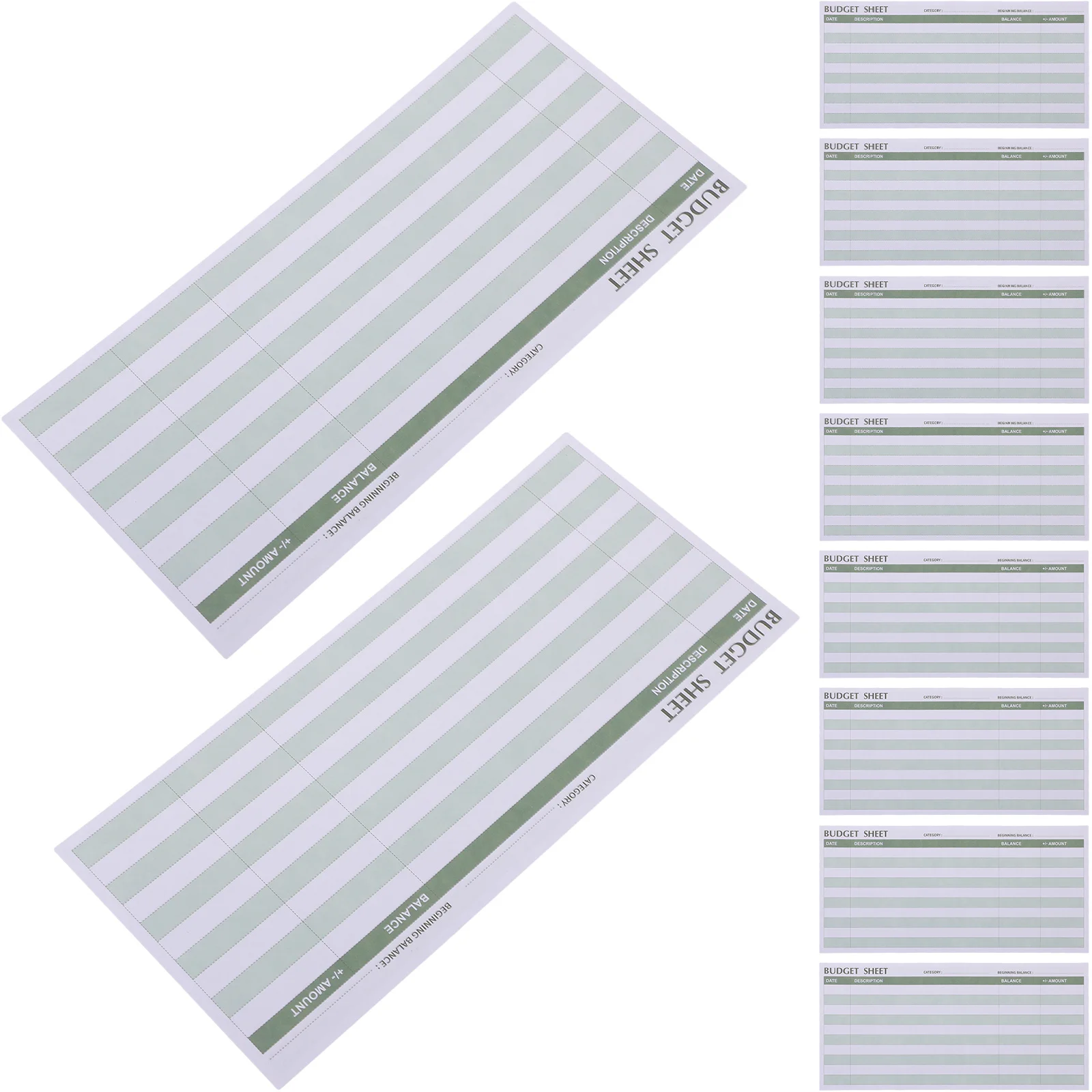 50pcs Portable Budget Sheets Cash Binder Refills Daily Expense Tracker For Home Office Travel Finance Management Writable Money