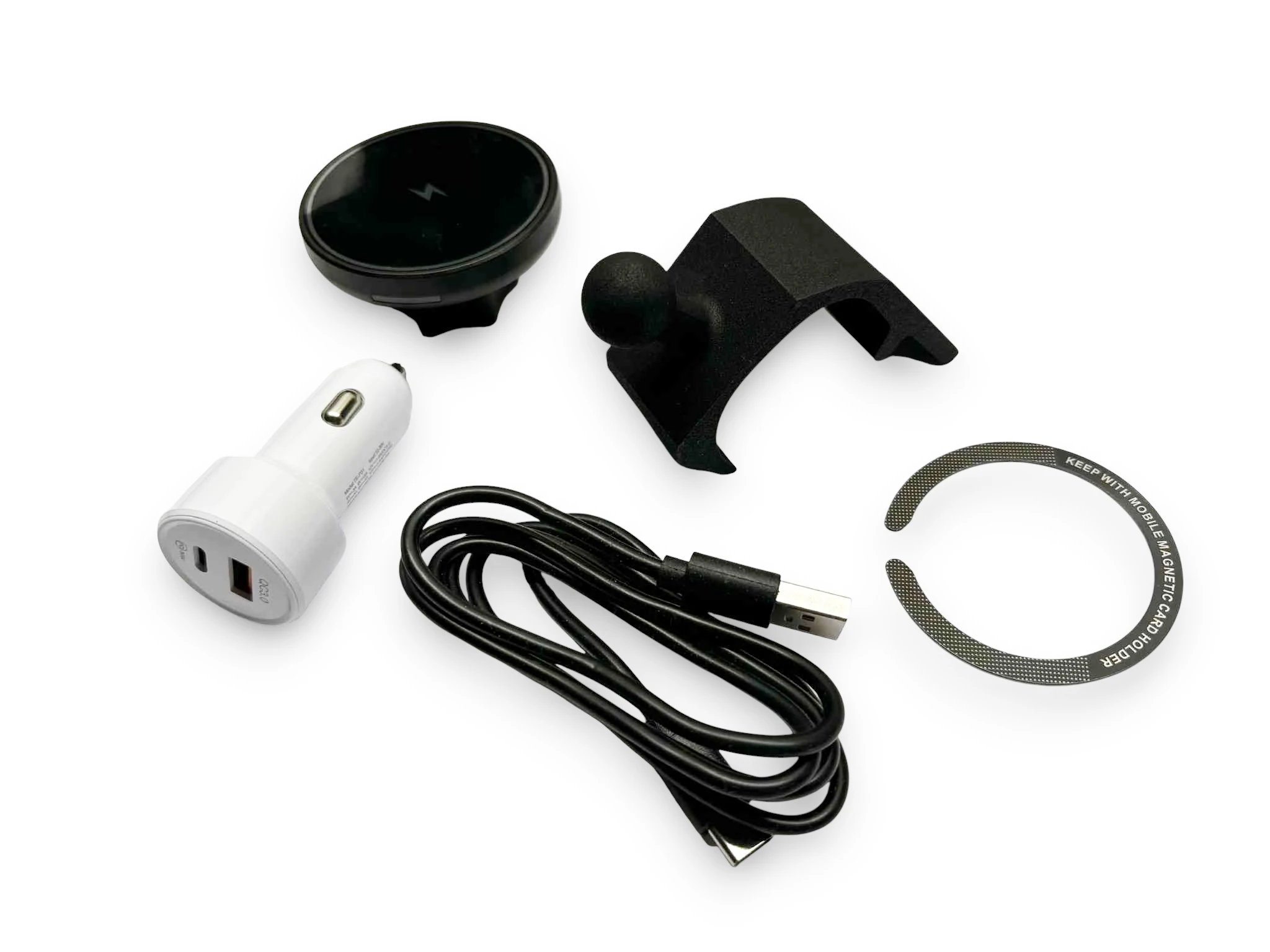 

Car Phone Mount Mag Safe Char ger Compatible with Porsche 964 911 F & G Series DIY Installation