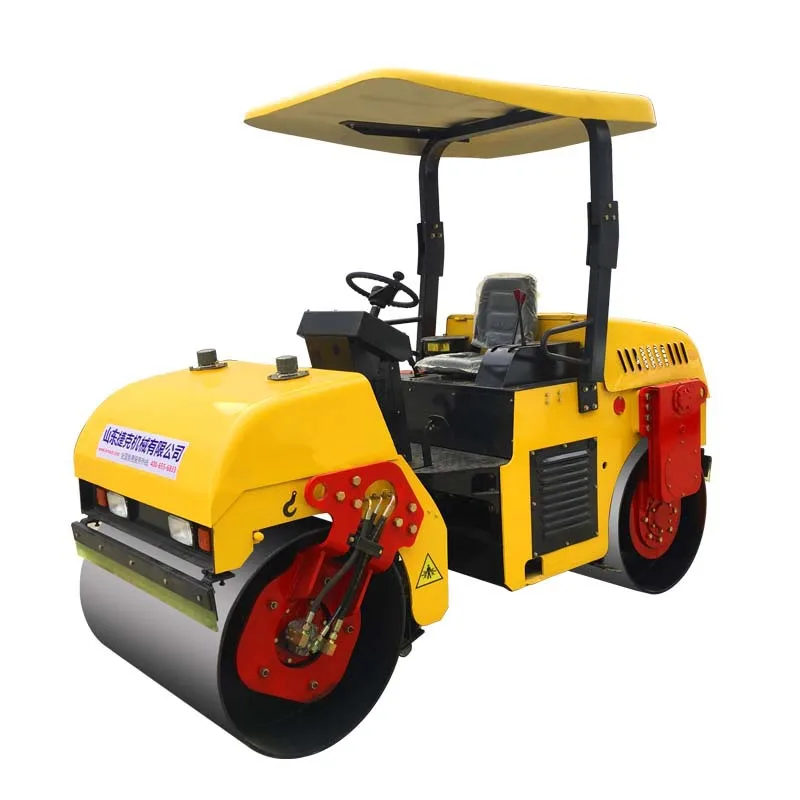 

Small road roller manufacturer 2 tons, hand-held double steel wheel single wheel 1 ton compactor seat-mounted
