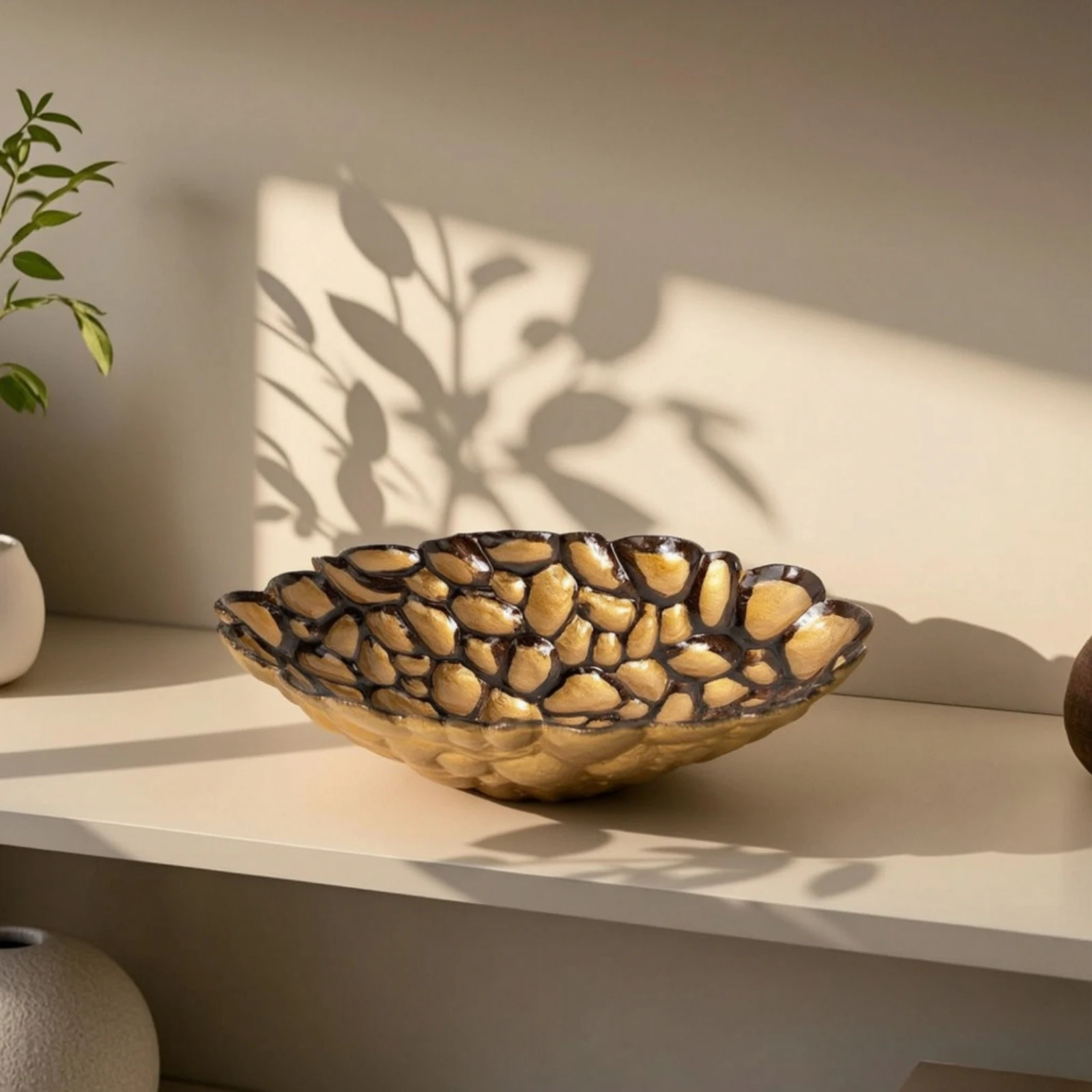 Fruit Platter Sculptural Decorative Bowl Tabletop Tray Modern Practical for Coffee Table, Entryway Console