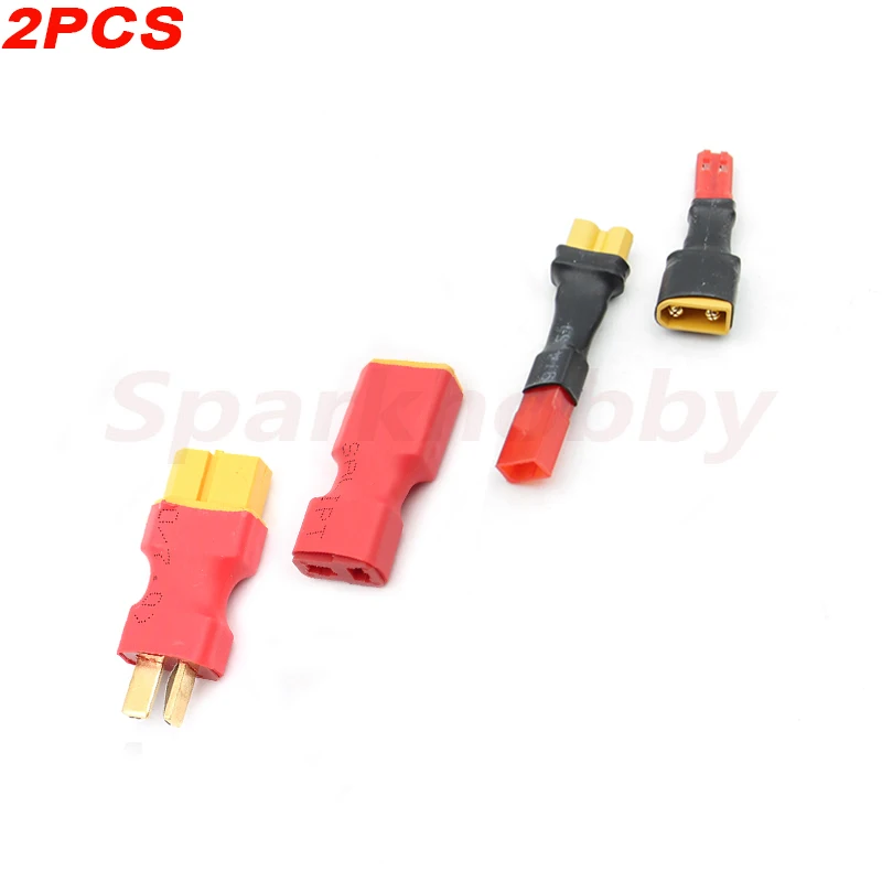 

2PCS Sparkhobby XT60 To T Plug XT30 To JST(Female To Male or Male To Female) Adapter Battery Charging Cable for RC Airplans