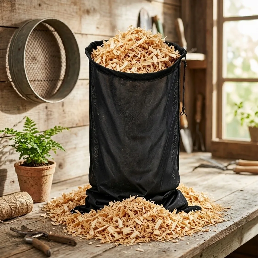 Wood Chipper Collection Bag Garden Shredder Discharge Bag With Drawstring For Landworks-Superhandy Garden Shredder Leaf Mulcher