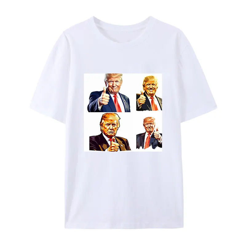 Donald Trump Clip Art Digital Designs Cotton T Shirt Creative Bundle Thumbs Up Successful Winning Happy Hipster Streetwear