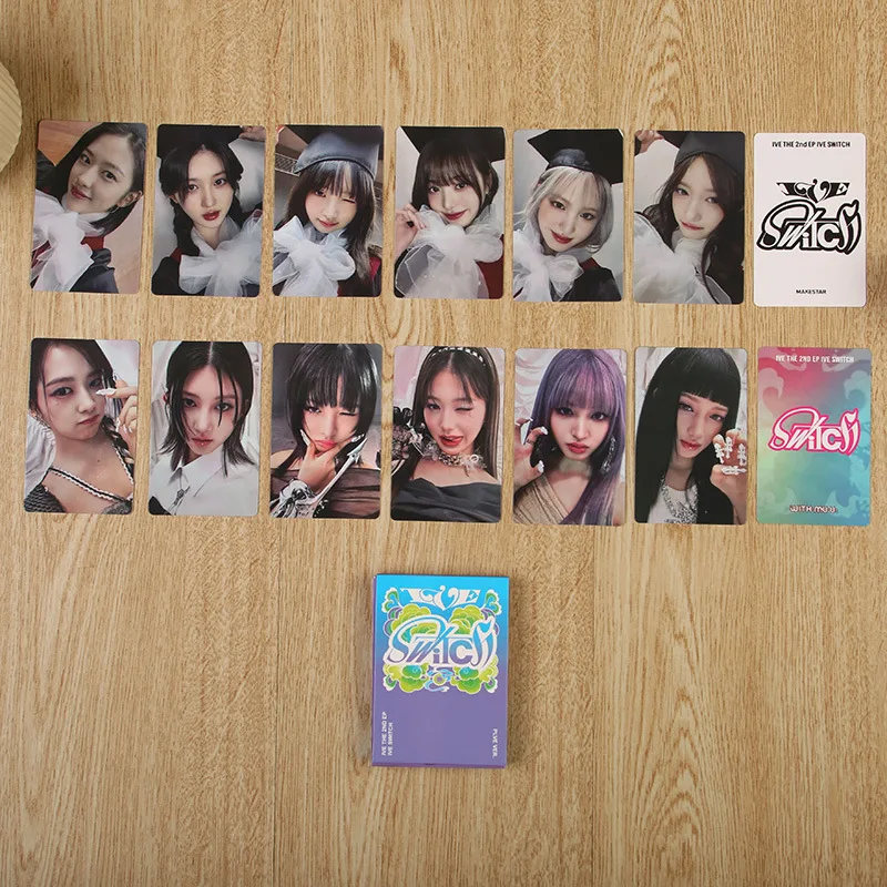 Imagem -06 - Cartões Kpop Idol Ive Lomo Photocards Switch Photo Card Cartão Postal Wonyoung para Fãs Coleção