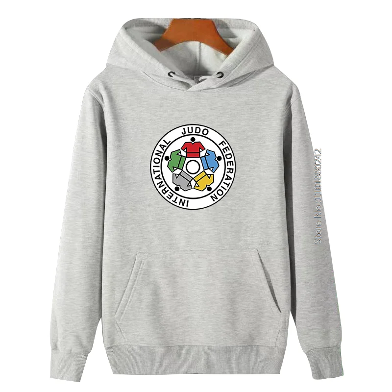 Ijf International Judo Federation New In Hoodies & Sweatshirts Fashion Graphic Hooded Sweatshirts Men\'s Winter Clothes