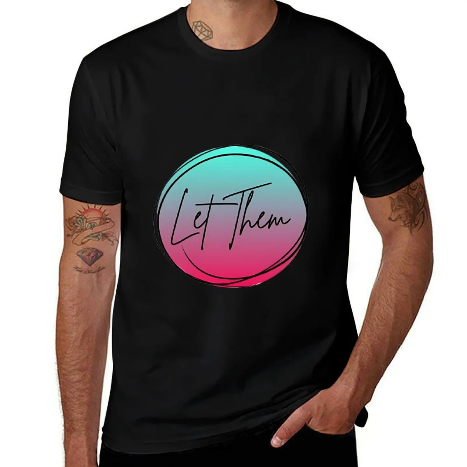 

Let Them T-Shirt cotton graphic tees oversized anime shirt shirts men graphic