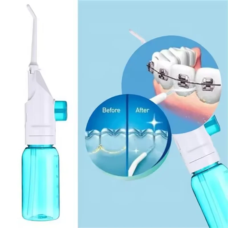 1PC High-Pressure Oral Irrigator Household Water Flosser Manual Oral Irrigator Portable Teeth Clean Water Flosser for Brace view 6