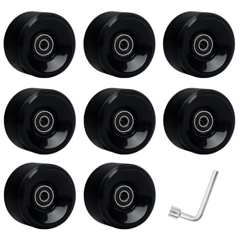 65*36mm ABEC-9 Bearing PU Rubber Skate Wheels For Skateboard Inline Roller Skates Shoes Double Row Ice Skate 4-Wheel Sneakers