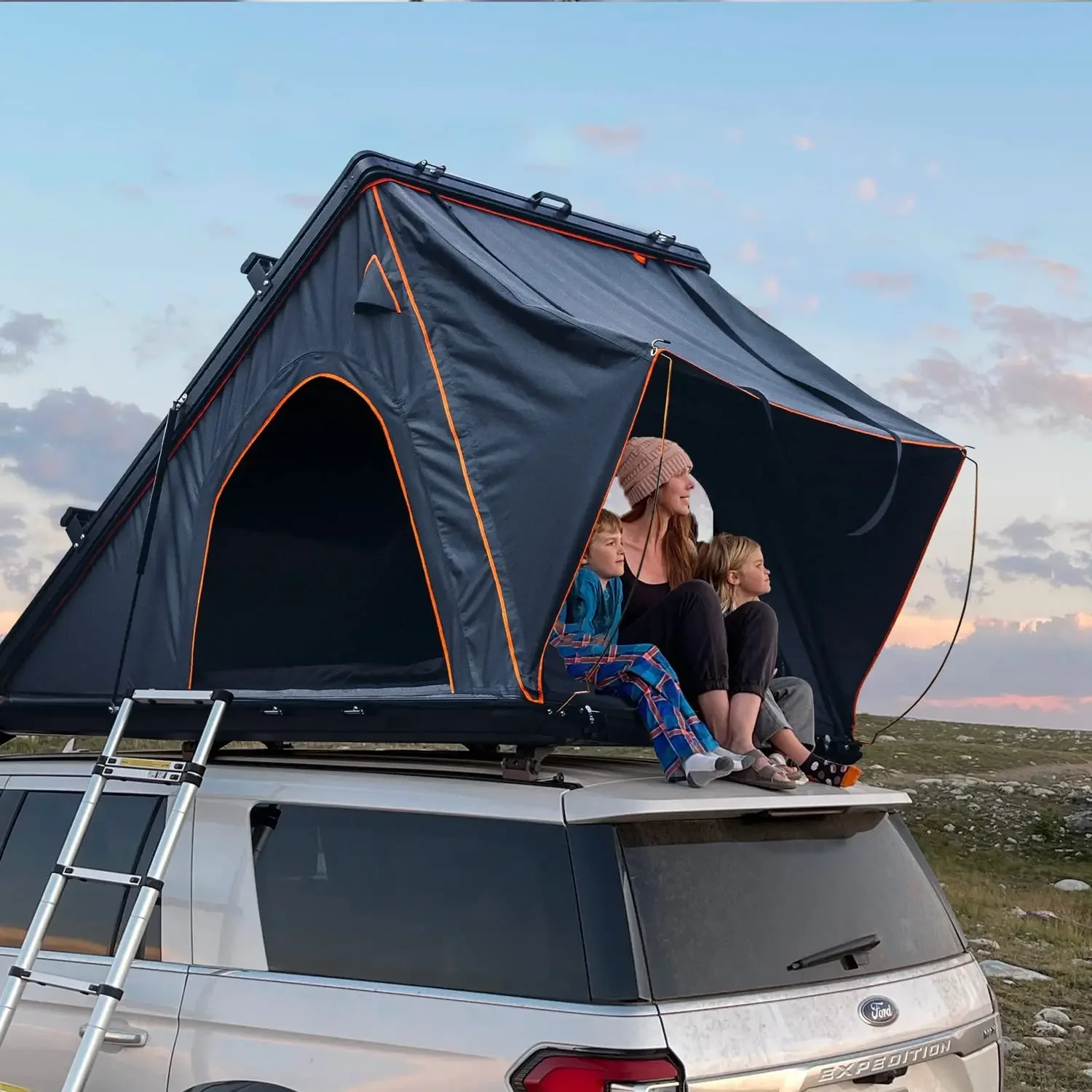 

4x4 SUV Camping Aluminum Roof Top Tent Car Rooftop Tent Triangle Clamshell Hard Shell Top Roof Tent