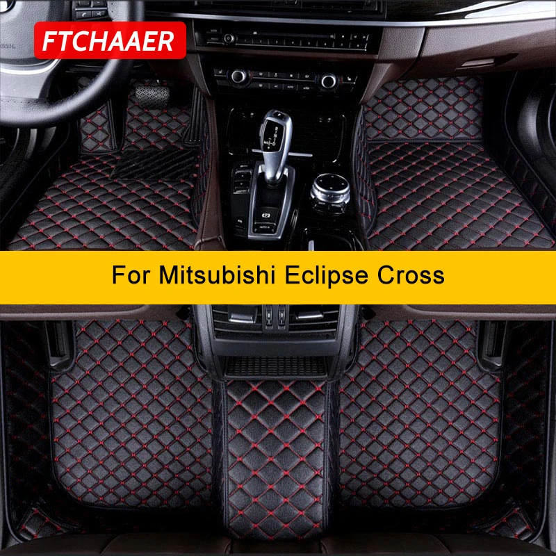 

FTCHAAER Custom Car Floor Mats For Mitsubishi Eclipse Cross Auto Carpets Foot Coche Accessorie