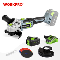 WORKPRO Lithium-ion 20V Cordless Angle Grinder 125mm With Battery and Charger Included For Cutting  Polishing and Grinding