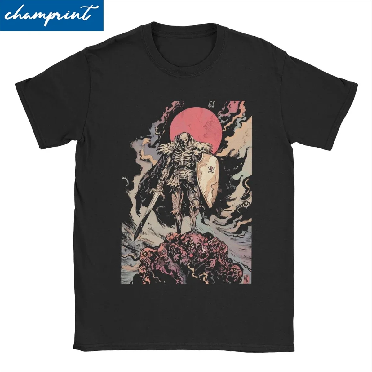 Berserks Guts Manga T Shirt Men Women's Cotton Crazy T-Shirt Crew Neck Japanese Anime Tees Short Sleeve Clothes Summer