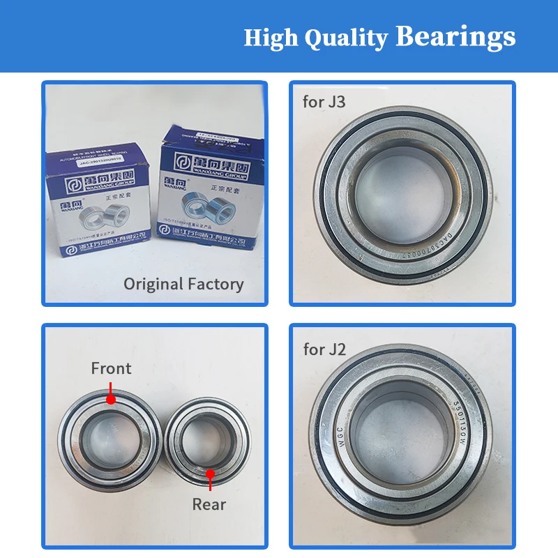 Car Bearing Auto Wheel Hub Bearing for JAC J2 J3 J4 J5 SEi2 SEi3 2901530U8050 2901520U8010 High Quality Front Wheel Bearing