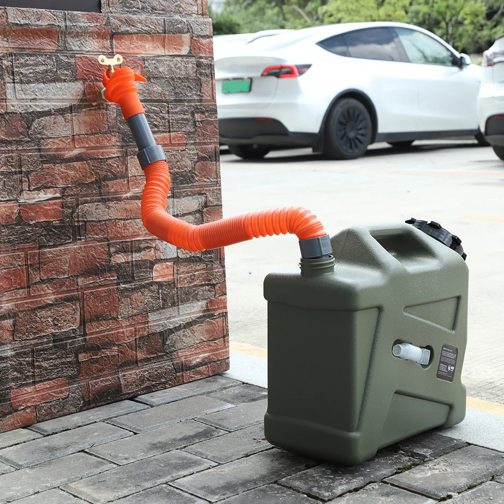 Outdoor Camping Bucket Fill Up Hose Leak Proof Plastic Camping Bucket Water Inlet Pipe Expandable With Funnel RV Travel