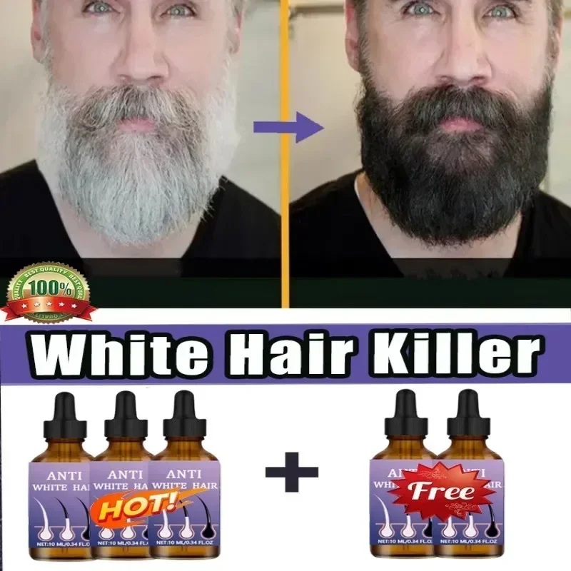 White hair killer, remove gray hair and restore natural hair color in 7 days