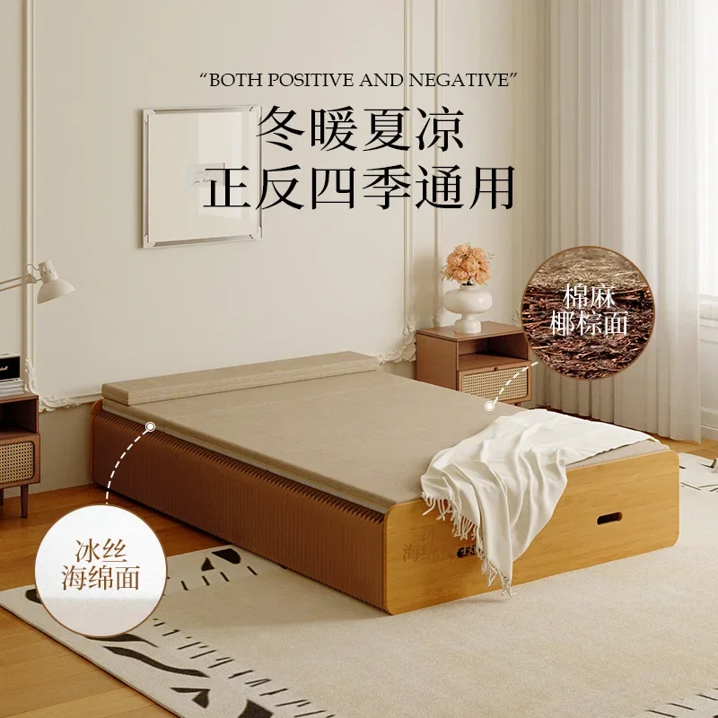 Cama de casal individual dobrável, cama de artefato para almoço de escritório, cama temporária para convidados domésticos adultos, não ocupa espaço