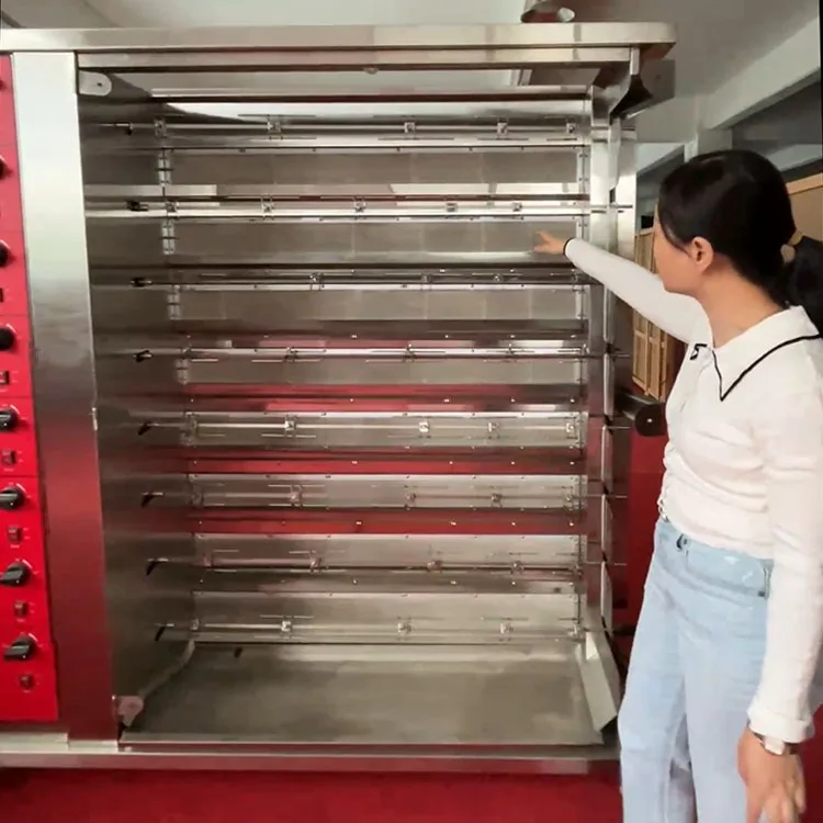 Melhor preço vertical porta dupla gás 2 a 8 hastes comercial frango assado rotisseries máquina frango rotisserie forno