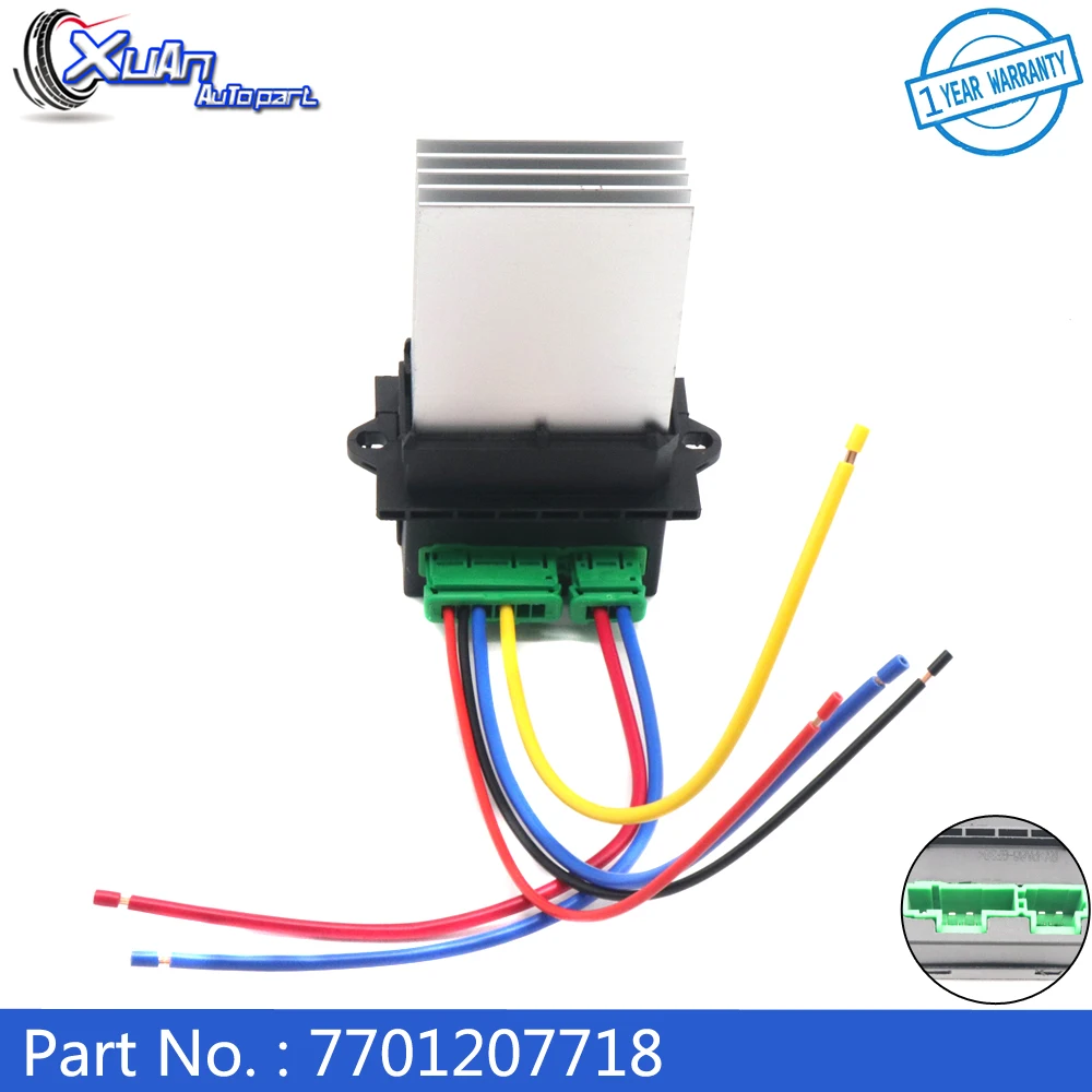 XUAN Heater Blower Resistor Connector Wire 7701207718 7701048390 For Renault Citroen C2 C3 C5 Peugeot 406 107 207 607 6441L2