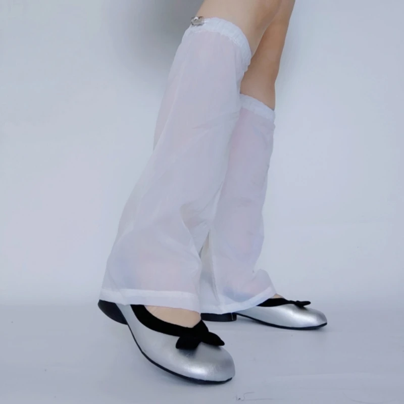 Lightweight Flared Leg Warmer Long Socks for Women Solid Color Flared Boot Cover