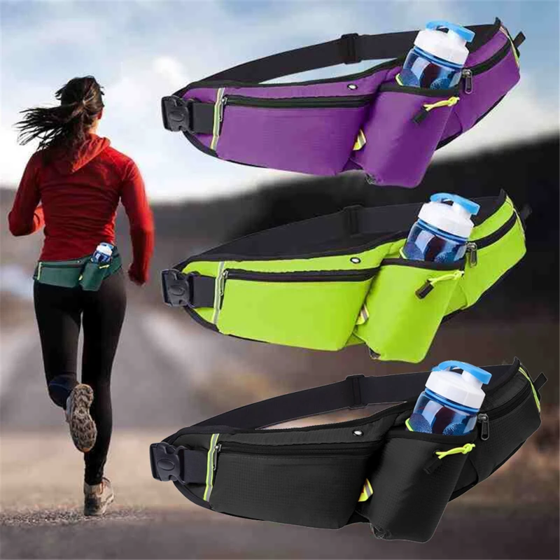 

Unisex Sports Water Bottle Hip Waist Pack Waterproof Running Climbing Money Waist Bag Mobile Phone Bag Motorcycle Fanny Pack