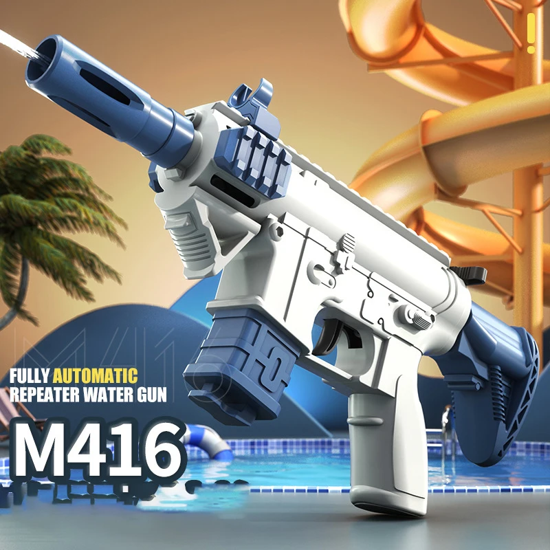 

M416 Water Gun Continuous Shooting Gun Toy For Adults Kids Summer Outdoor Beach Water Blaster Toy Gift