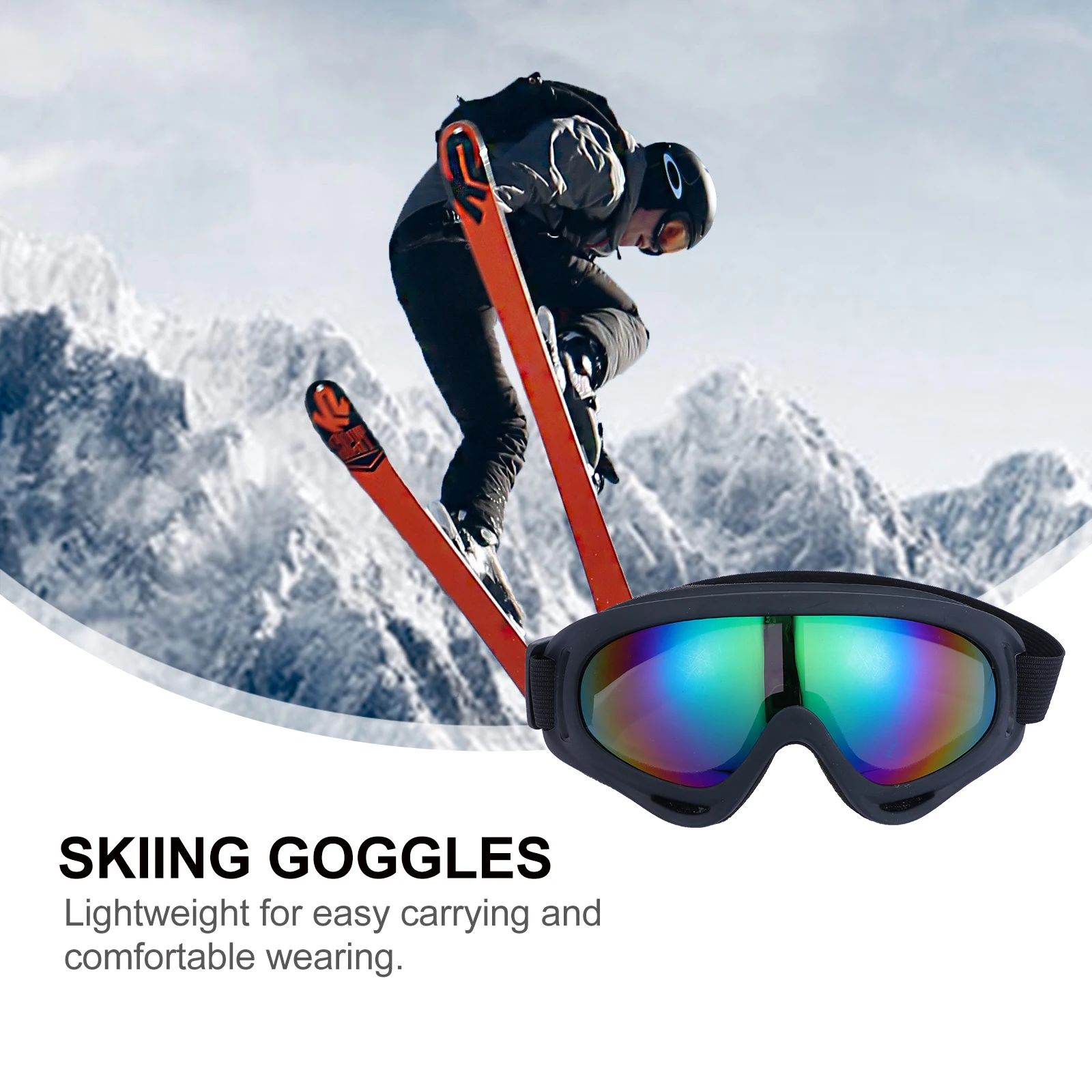 

1Pair Sports Ski Eyewear Windproof Sandproof Lightweight Comfortable Wear Outdoor Goggle for Cycling Hiking Motorcycling
