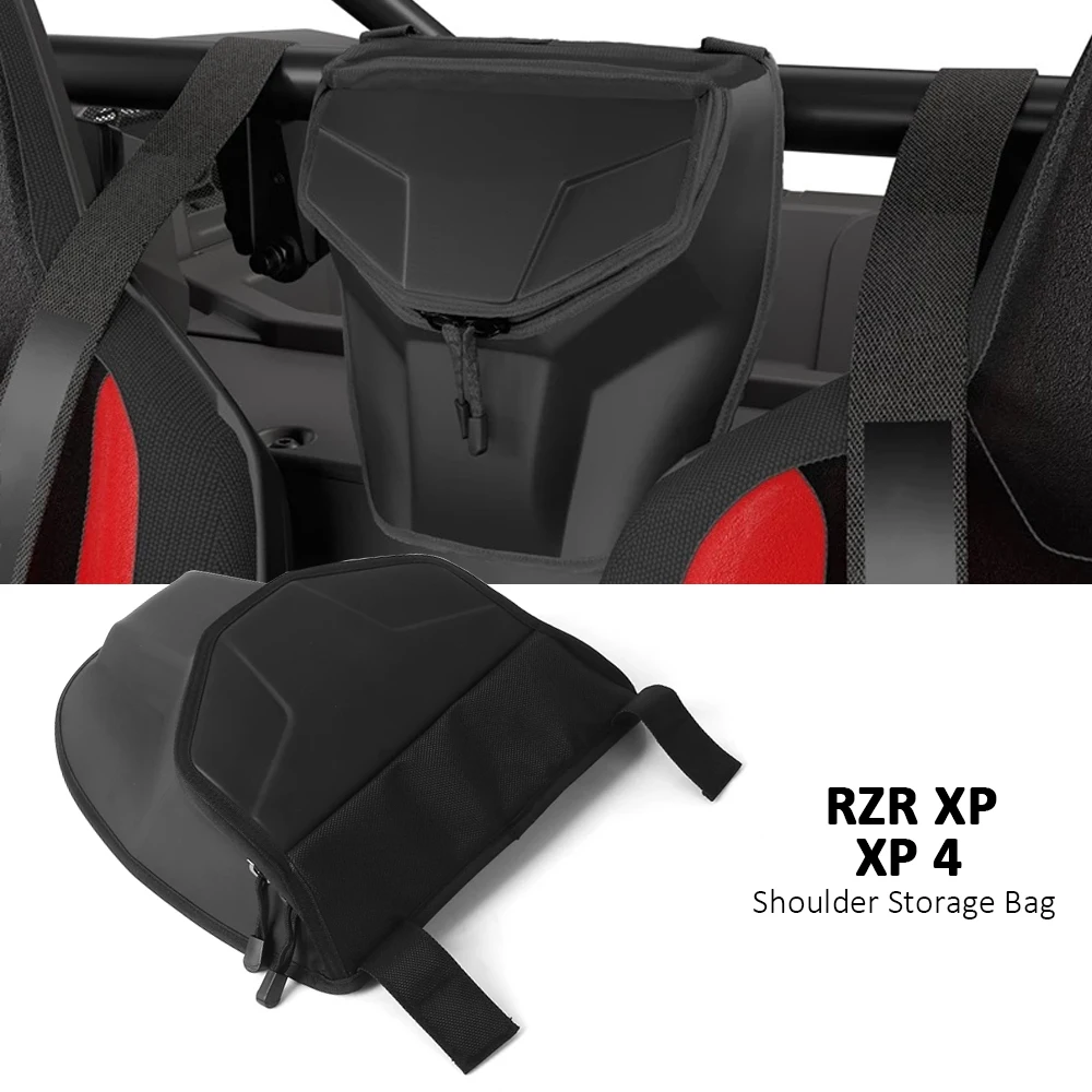 시트 사이 UTV 보관 가방, 센터 숄더 콘솔, 폴라리스 RZR XP 4 XP4 1000, 궁극의 프리미엄 스포츠 2024 2025, 블랙