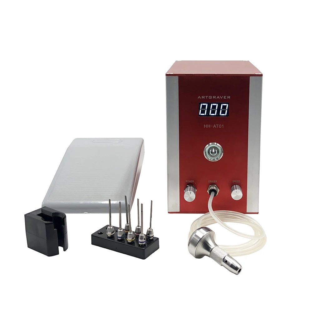 AT01 110-240V 7Knifes Free Automatic Engraving Machine Electric Pneumatic Engraving Machine Air Compress Free Carving Equipment