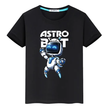 t shirt for kids boy 10years Game Astro Bot print 100%Cotton Kawaii Tops anime Short y2k one piece Cartoon t-shirt girls clothes