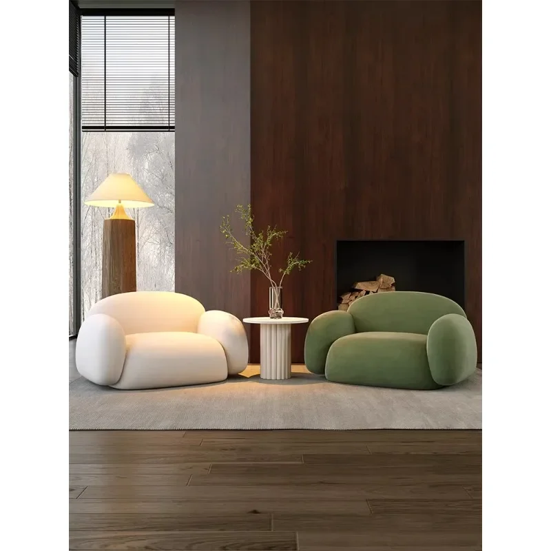 

high quality Retro single person sofa chair small apartment living room online celebrity cat claw leather rest area receives le