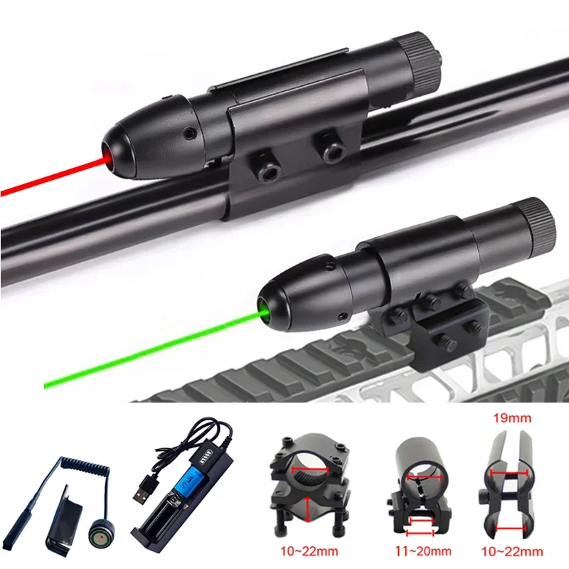 Ar15 Rechargeable Green Laser Sight Glock Sight Calibrator Pistol Infrared Laser Sight Rifle Scope Hunting Hunting Accessories