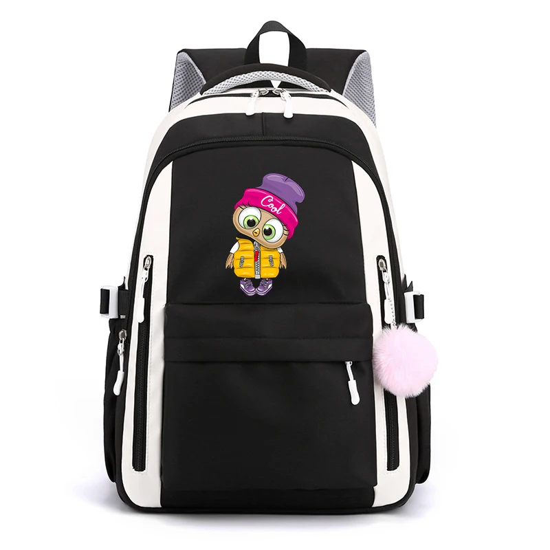 

Large Capacity School Bags for Teenage Boys Cute Print Plecak Damski Backpack Shouder for Students Fashion Practical Schoolbag