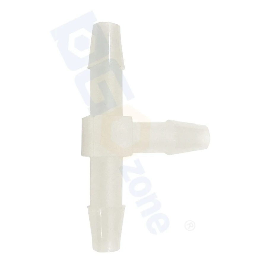 1/4 "المحملة موصل 10 قطعة تدفق سبليت حديقة المياه مع بارب PVDF البلاستيك ثلاثة منافذ توصيل خراطيم DGOzoneg PDET1604