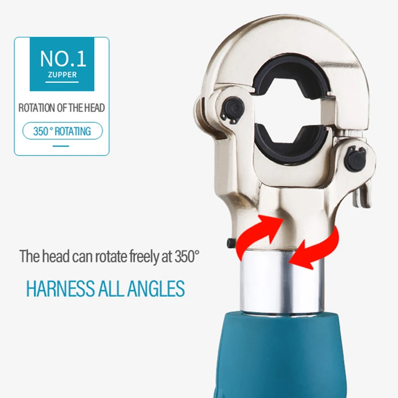 PZ-300 Mini Hydraulic Battery-Powered Crimping Tool 18V/2.0Ah 14mm Stroke 50KN 30min Charge for Cu 150mm2/Al 185mm2
