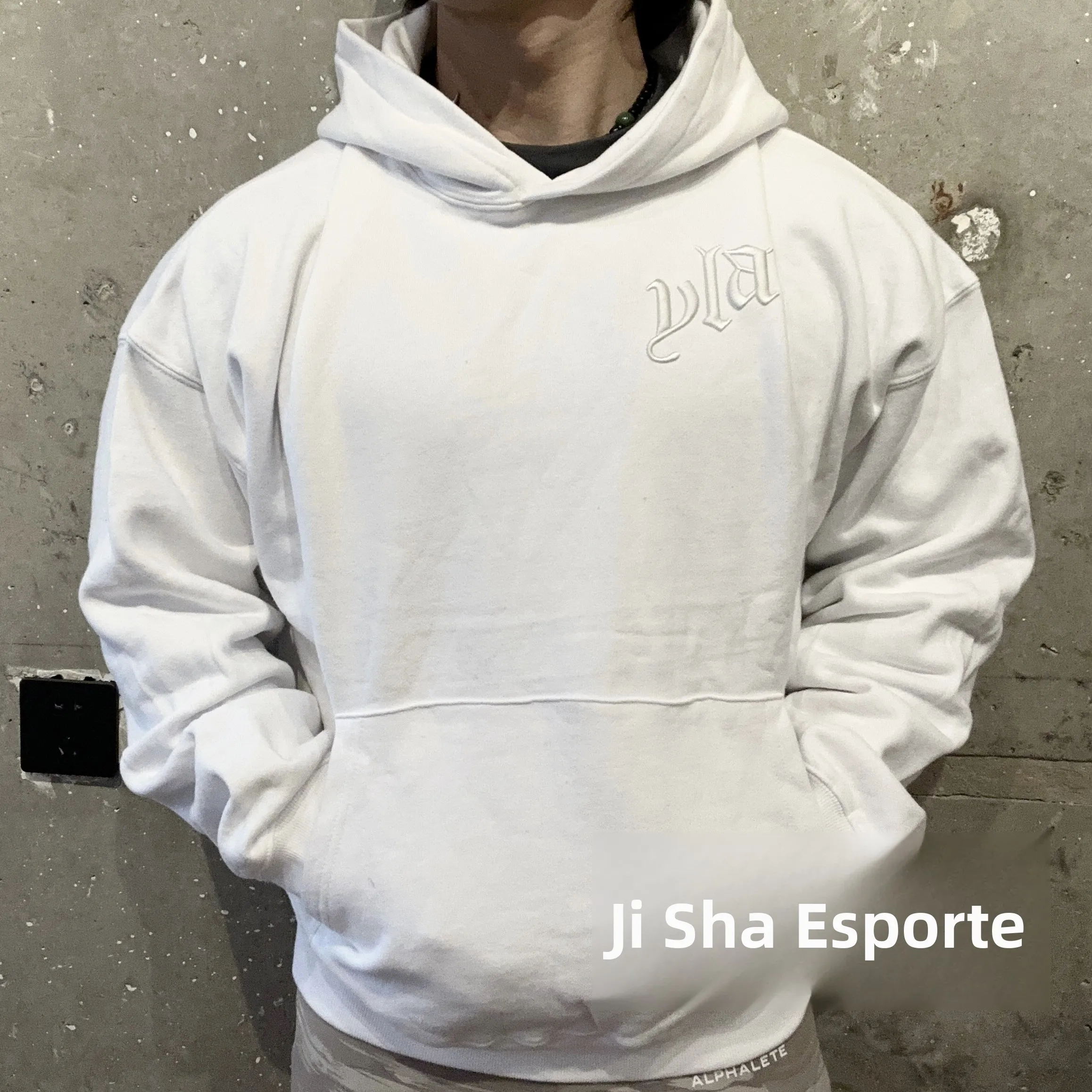 ヘビーウェイト刺繍入りパーカー-スウェットシャツ-ユニセックス-秋冬-スポーツ-カジュアルウェア-yla-マシュマロ-3d-効果グラフィック-q7