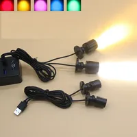 Led USB Spotlight 1W DC5V Jewelry Cabinet Showcase Counter Lamp Surface Mounted Ceiling Mini Spot Light Switch Interface Sticker