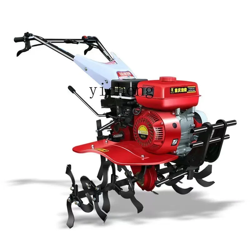 

TQH micro tiller small scarifier multifunctional rotary tiller gasoline diesel ridging weeding ditching paddy field cultivated