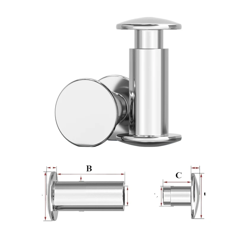 

stainless steel flat head drive rivets,male and female rivets, oval head semi-hollow rivets for fastening photo albums and cards