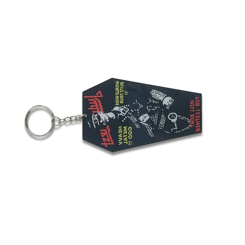 Judas Priest Acryl-Schlüsselanhänger Worldwide Blitz Tour '81' Classic Rock Band Logo Schlüsselanhänger Fans Anhänger Dekoration Sammeln Sie Geschenke