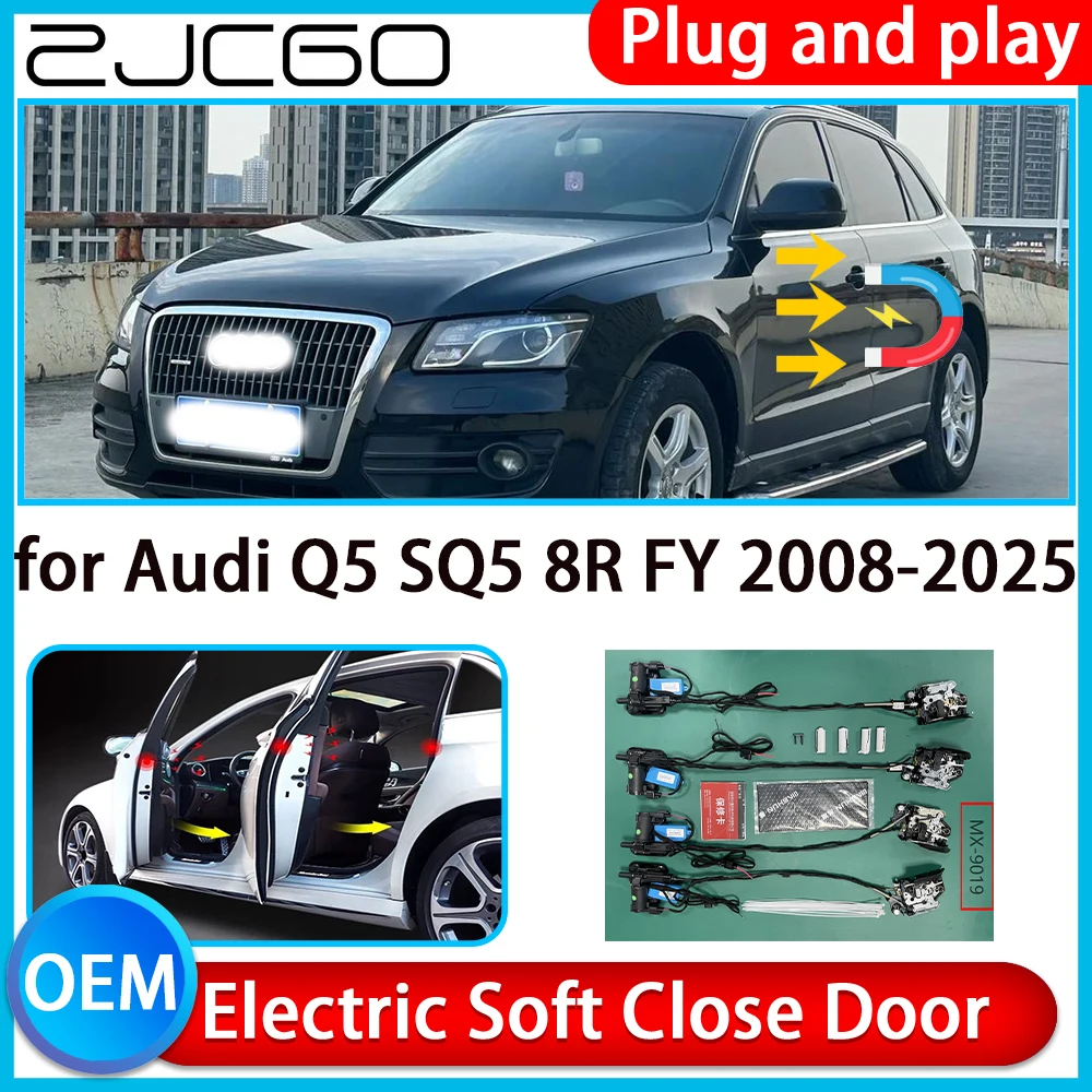

ZJCGO for Audi Q5 SQ5 8R FY 2008-2025 Auto Pull Car Soft Close Kit Door Power Latch Electric Door Catch Soft Closing Assist